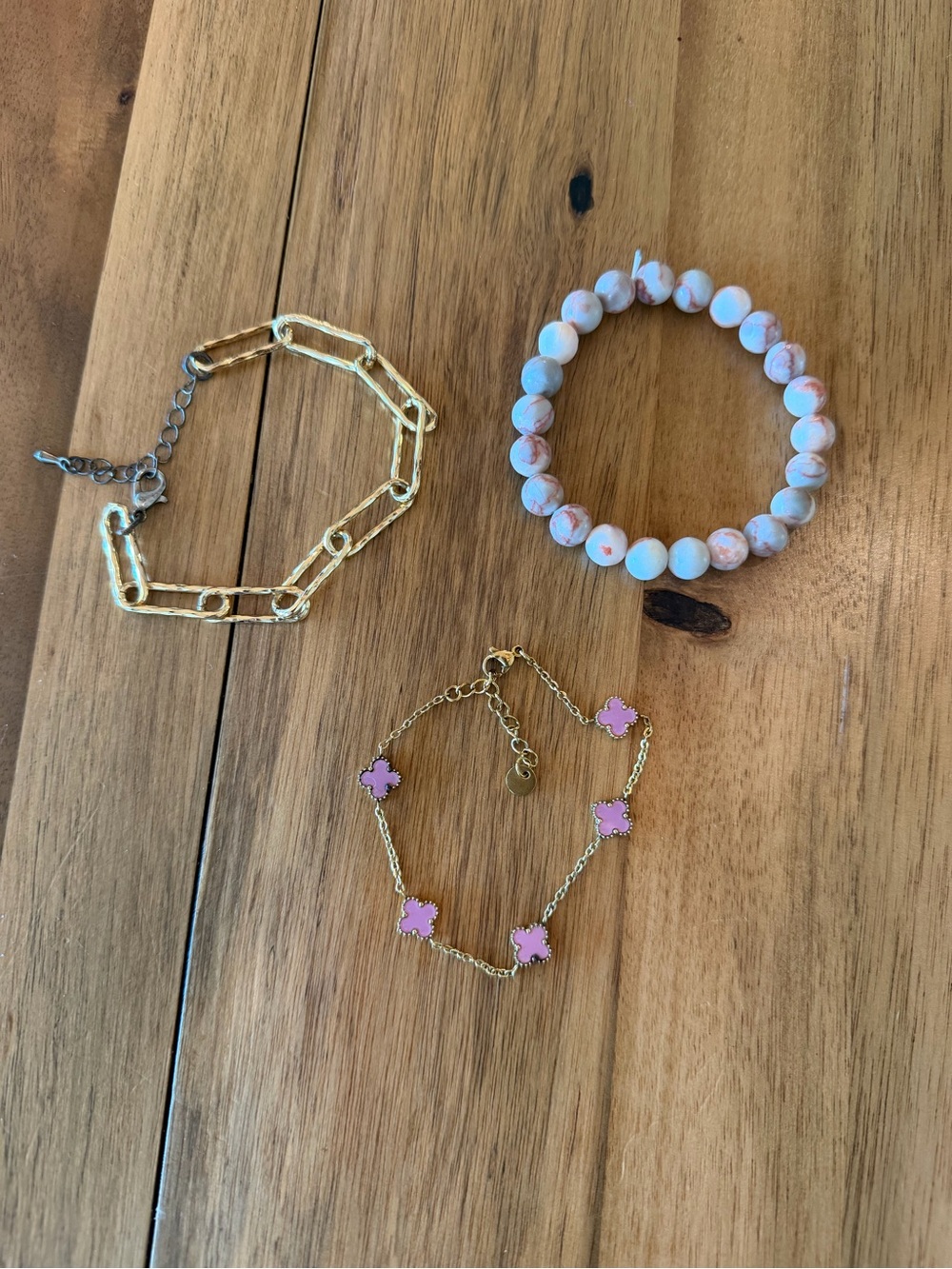 3 bracelets, Stackable